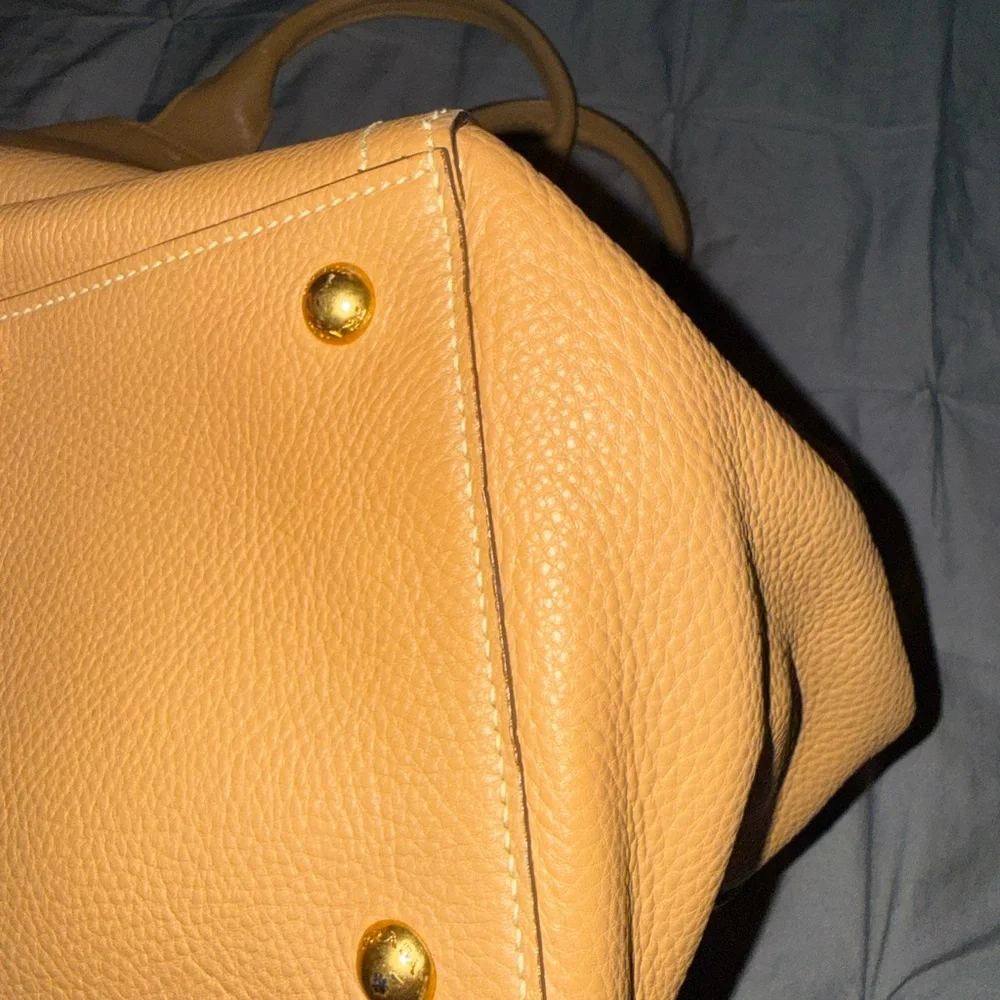Prada Cognac Leather Tote with Gold Logo - Picture 4 of 16